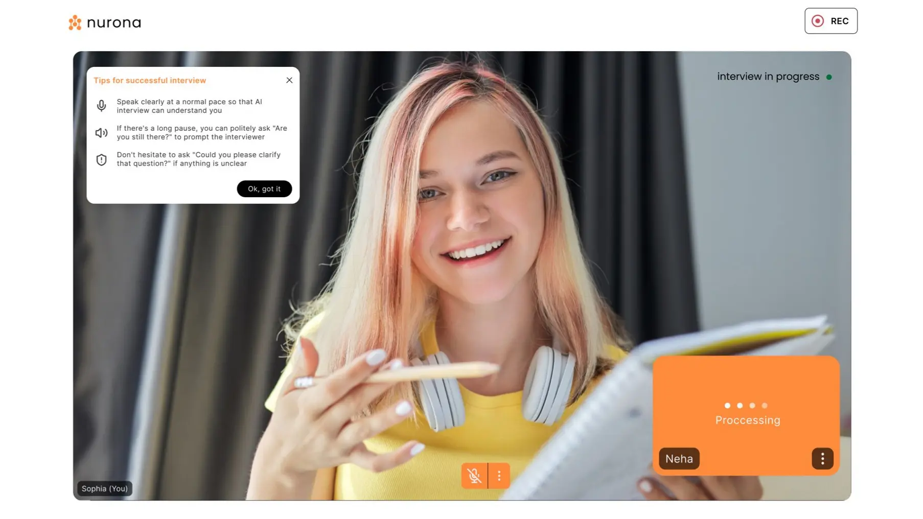 AI Voice Interview Interface